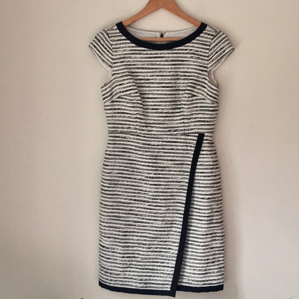 Ann Taylor Petite Asymmetrical Tweed Dress Size 4P